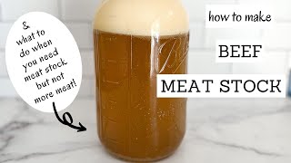 Beef Meat Stock Recipe  Bumblebee Apothecary [upl. by Dnalyaw]