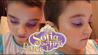 Sofia The First Inspired Makeup Tutorial Disney Princess Halloween edition part 1 [upl. by Notsuoh]