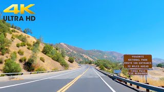 Scenic Mountain Drive to Yosemite National Park 4K  California Mountain Drive [upl. by Achilles]