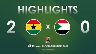 HIGHLIGHTS  Total AFCON Qualifiers 2021  Round 3  Group C Ghana 20 Sudan [upl. by Ocirled]