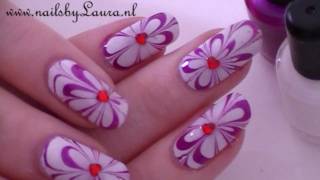 Valentijns tutorial water marble nails [upl. by Aleakcim408]