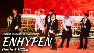 4K WEVERSE CON FESTIVAL 2023  ENHYPEN One In A Billion Fancam [upl. by Arahk642]