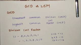 GCD amp LCM  Algebra  How to find GCD and LCM Tamil  puremath Tamil [upl. by Aslam]