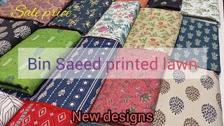 bin Saeed printed lawn new designs [upl. by Dynah]