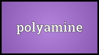 Polyamine Meaning [upl. by Naoma818]