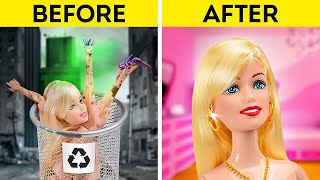 Barbie Transformation 😍🤩 Barbie Doll Makeover Hacks And Crafts 🌈 [upl. by Enidanreb361]