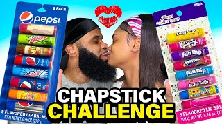 CHAPSTICK KISSING CHALLENGE  gets spicy [upl. by Natika]