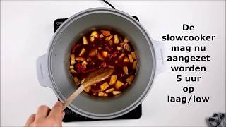 Kip zoetzuur uit de slowcooker  Recept  NLBE  Plezierindekeukennl [upl. by Fredelia337]