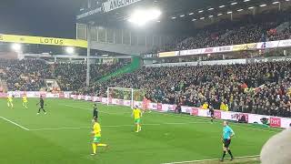 Grant Hanley shove on Regan Slater Norwich v Hull 140223 Championship [upl. by Ayikan]