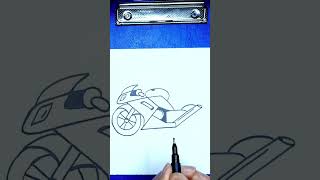 comment dessiner une Moto facile [upl. by Demeter]