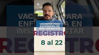 Así puedes hacer el registro para las vacantes de enfermería en el IMSSBienestar shorts [upl. by Terry]