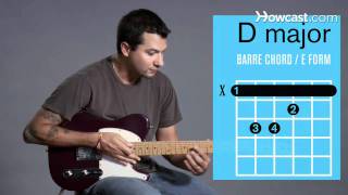 How to Play Barre Chords in D Major  Guitar Lessons [upl. by Horace]