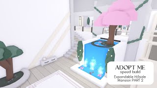 Expandable Hillside Mansion PART 2 Speed Build  Adopt Me [upl. by Ahtiek]