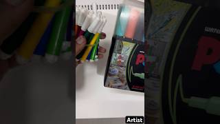 Posca Markers VS Doms markers drawing artist trending shorts [upl. by Halac]