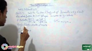 Thermodynamique 1 outils mathématiques Exercice1 part3 [upl. by Nnaaihtnyc]