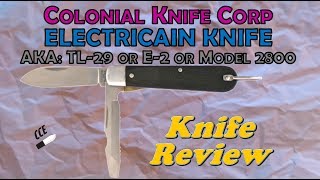 Colonial TL29 Electrician knife Review [upl. by Aylmar]