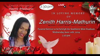 Funeral Service of the Late Zenith HarrisMathurin [upl. by Trebla]