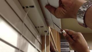 How to Remove a Valance and Headrail for 2quot Faux Blinds [upl. by Howarth719]