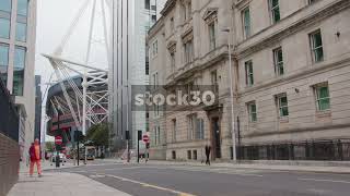 Park Street And Principality Stadium Cardiff Wales UK [upl. by Cann]