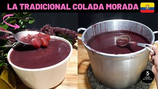 🔴🍷Como preparar la TRADICIONAL COLADA MORADA🍍🍓🍷 paso a paso [upl. by Pubilis135]