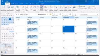 Set multiple calendar view in Outlook 2016 [upl. by Torto]