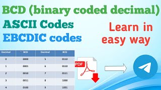 BCD ASCII and EBCDIC code [upl. by Suzzy]