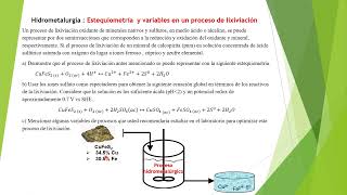 Reacción global y variable de proceso en la lixiviación ácida de cobre a partir calcopirita [upl. by Georg]