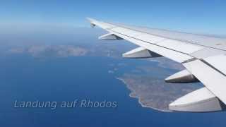 Anflug und Landung auf Rhodos [upl. by Ecirahs]