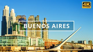 Buenos Aires Argentina 🇦🇷  4K Drone Footage With Subtitles [upl. by Yelra]