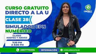 🔴Curso Gratuito📕Admisión 2024🏫Ingreso a la Universidad📚Clase 29 🧠Simulador EPN [upl. by Drahsar]