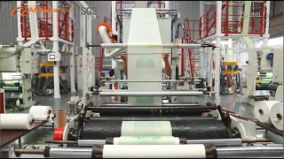 Biodegradable Plastic Bags Manufacturer  Jumbo Factory for Bioplastic Products Making [upl. by Wilterdink]