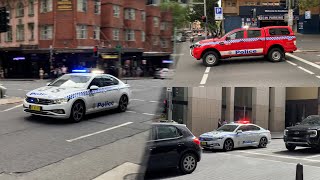 X3 NSW Police SYDNEY CITY Responding  Sydney Australia [upl. by Pearson483]