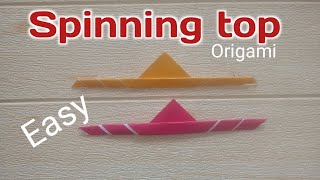 Origami SPINNING top  origami toys  paper toys  easy and simple origamiorigamipaper diy [upl. by Ysied993]