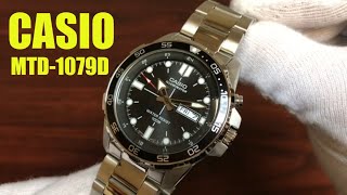 Unboxing Casio Illuminator Divers Sports Watch MTD1079D1AV MTD10791A [upl. by Anaz]