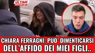 CHIARA FERRAGNI DICHIARAZIONI CHOC IN DIRETTA TV quotFedez si può scordare dei figliquot [upl. by Kalvin]