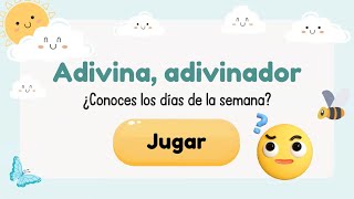 Los días de la semana Juega y Aprende Video Educativo [upl. by Siger]