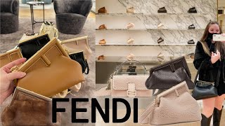 Luxury Shopping Vlog FENDI Full Store Tour  TRYING ON THE FENDI FIRST BAG IN ALL SIZES [upl. by Ecnerol]