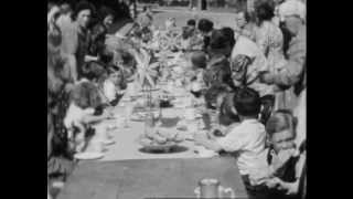 VE and VJ Day Street Parties on Ridsdale Road Anerley SE20 1945 [upl. by Linzer]