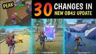 30 CHANGES IN NEW OB42 UPDATE  ADVANCE SERVER  GARENA FREE FIRE [upl. by Enylekcaj]