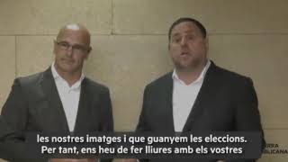 Oriol Junqueras des de Soto del Real quotEns heu de fer lliures amb els vostres vots📩 els vostres [upl. by Atilahs]