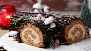 Bûche de Noël A French Christmas Dessert • Tasty [upl. by Esilegna]