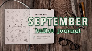 Simple Back to School Doodle Theme  September Bullet Journal [upl. by Conlen]