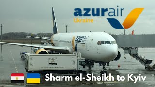 The Azur Air Ukraine Experience Boeing 767 Economy from Sharm elSheikh to Kyiv [upl. by Ahsil439]