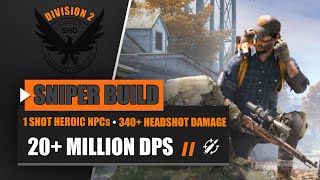 The Division 2  1 Shot Chainkilling Sniper Build  Hotshot  White Death  Headshot Build [upl. by Mohl416]