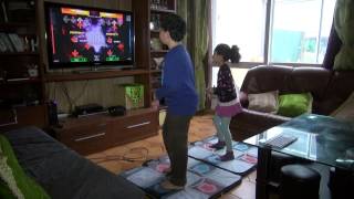 stepmania DanceDanceRevolution jeux et tapis de dance par Adam et Neda dEvry 91 song [upl. by Gargan]