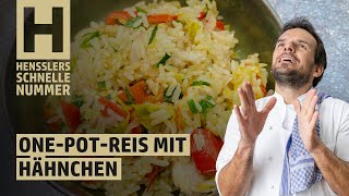 Schnelles OnePotReis mit Hähnchen und viel Geschmack Rezept von Steffen Henssler [upl. by Aihsemaj148]