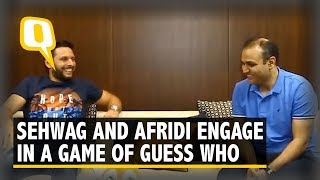 Kohli or Dhawan Virender Sehwag and Shahid Afridi Play Guess Who The Quint [upl. by Tnecnivleahcim]