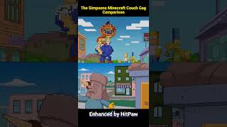 🚀The Simpsons Minecraft Couch Gags  Simcraft Intro Comparison couchgag thesimpsons [upl. by Rybma]