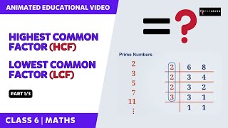 Highest common factor  HCF  Lowest common multiple  LCM  Part 13  English  Class 6 Maths [upl. by Marga426]