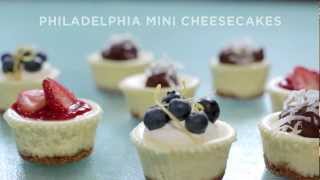 Mini Cheesecakes Recipe  PHILADELPHIA Cream Cheese [upl. by Drewett]